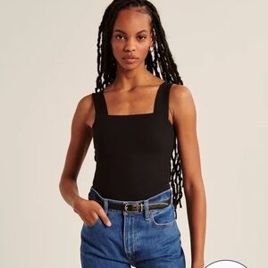 Abercrombie squareneck tank bodysuit double lined